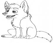 Printable baby wolf coloring pages