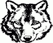 Printable adult wolf face coloring pages