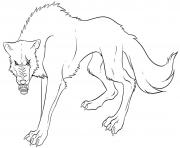 Printable anime wolf s print coloring pages