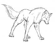 Printable angry wolf s print coloring pages