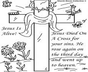 Printable Jesus Easter Resurrection coloring pages