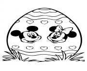 Printable easter egg disney mickey coloring pages