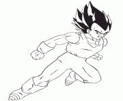 Printable cartoon dragon ball z vegeta coloring page coloring pages