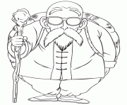 Printable dragon ball z master roshi coloring page coloring pages