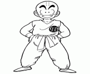 Printable teen krillin dragon ball coloring page coloring pages