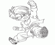 Printable dragon ball z kid trunks coloring page coloring pages