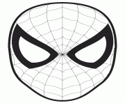 Printable spider man face template cut out colouring page coloring pages