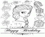 Printable happy birthday from elsa colouring page coloring pages