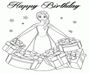 Printable beautiful elsa gifts colouring page coloring pages