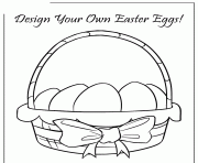 Printable easter basket design your own colouring page coloring pages