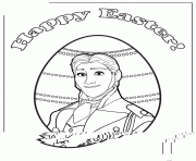Printable new frozen prince hans easter colouring page coloring pages