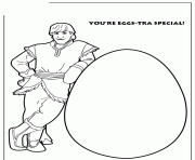 youre eggs tra special frozen easter theme colouring page