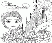 Printable elsa ice castle gifts colouring page coloring pages