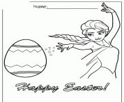 Printable easter elsa let it go colouring page coloring pages