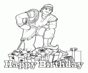 Printable kristoff wishing you happy birthday colouring page coloring pages