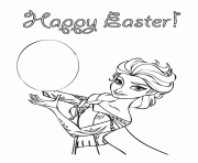 Printable disneys frozen happy easter coloring pages