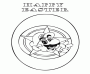 Printable happy easter mario coloring pages