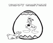 Printable donald duck and easter egg coloring pages