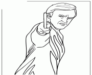Printable draco malfoy character from harry potter series coloring pages