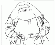 Printable half giant rubeus hagrid from harry potter movie coloring pages