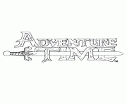 Printable adventure time logo coloring pages