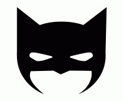 Printable batman mask halloween silhouette coloring pages
