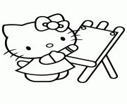 Printable hello kitty drawing art coloring pages