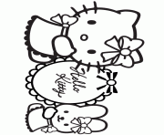 Printable pretty hello kitty coloring pages