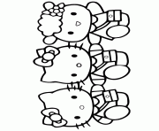 Printable hello kitty and friends coloring pages