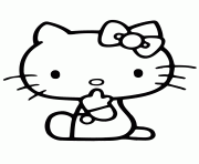 Printable hello kitty be quiet coloring pages