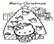 Printable hello kitty holiday coloring pages