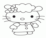 Printable sanrio cute hello kitty friend coloring pages