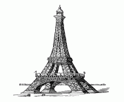 Printable city adult eiffel tower coloring pages