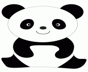 Printable cute panda bear coloring pages