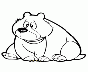 Printable cute cartoon bear coloring pages