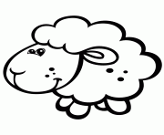 Printable cute baby sheep coloring pages