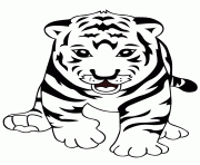 Printable cute baby tiger coloring pages