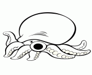 Printable cute cartoon octopus coloring pages