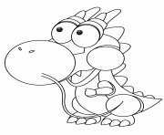 Printable cute baby dragon coloring pages