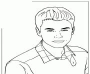 Printable cute music icon justin bieber coloring pages