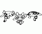 Printable cute powerpuff girls for kids coloring pages