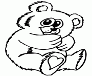 Printable cute teddy bear cartoon coloring pages