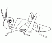 Printable cute grasshopper coloring pages