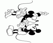 Printable minnie teaching mickey mouse to dance disney coloring pages