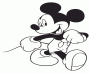 Printable happy mickey mouse walking disney coloring pages