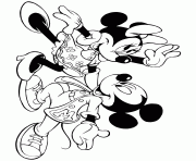 Printable mickey mouse dancing with minnie mouse disney coloring pages