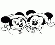 Printable mickey and minnie mouse christmas holiday disney coloring pages