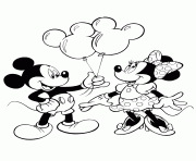 Printable mickey giving minnie mouse balloons disney coloring pages
