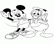 Printable mickey mouse and donald duck disney coloring pages