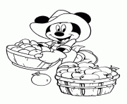 Printable harvest time mickey disney coloring pages